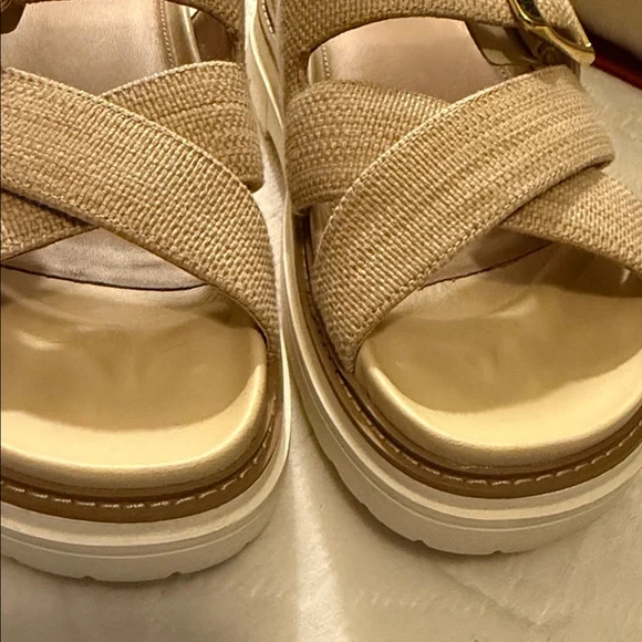 Cole Haan Fraya Slide Sandals with Gold Buckle - Picture 9 of 10